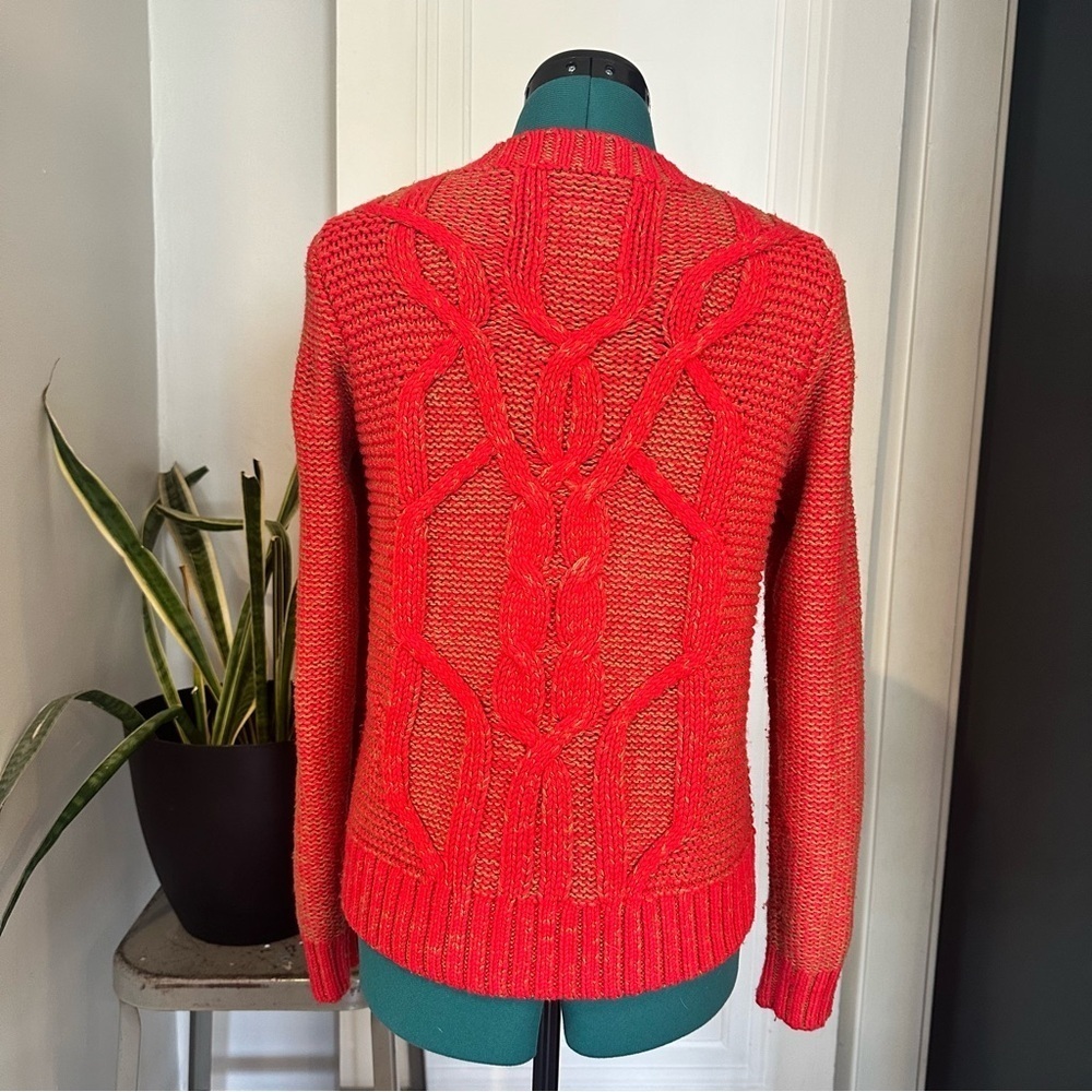 Abercrombie & Fitch Womens Knit Sweater Size S Red Long Sleeve Pullover - Picture 7 of 13